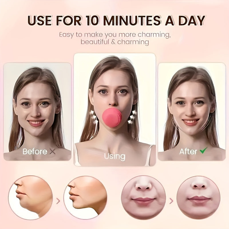 Masseur de Lifting du visage en Silicone, ligne en V, entraeineur musculaire, reducteur de Double menton, outil de Yoga du visage, exercice souriant sans alcool, 1 ` 5 pieces